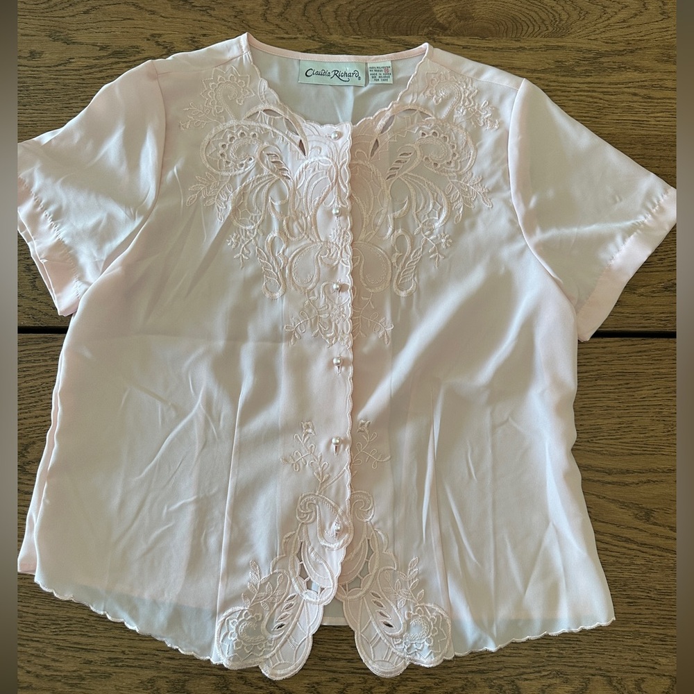 Vintage 90s Light pink blouse